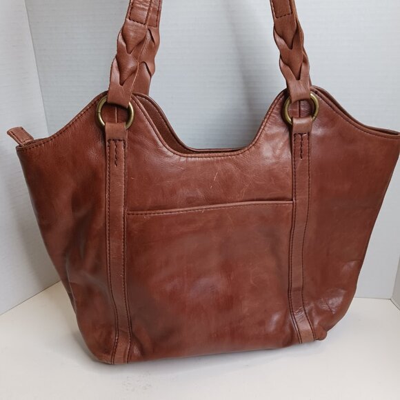 The Sak Women's Sierra Leather Tote Brown Shoulder Bag - Picture 14 of 15